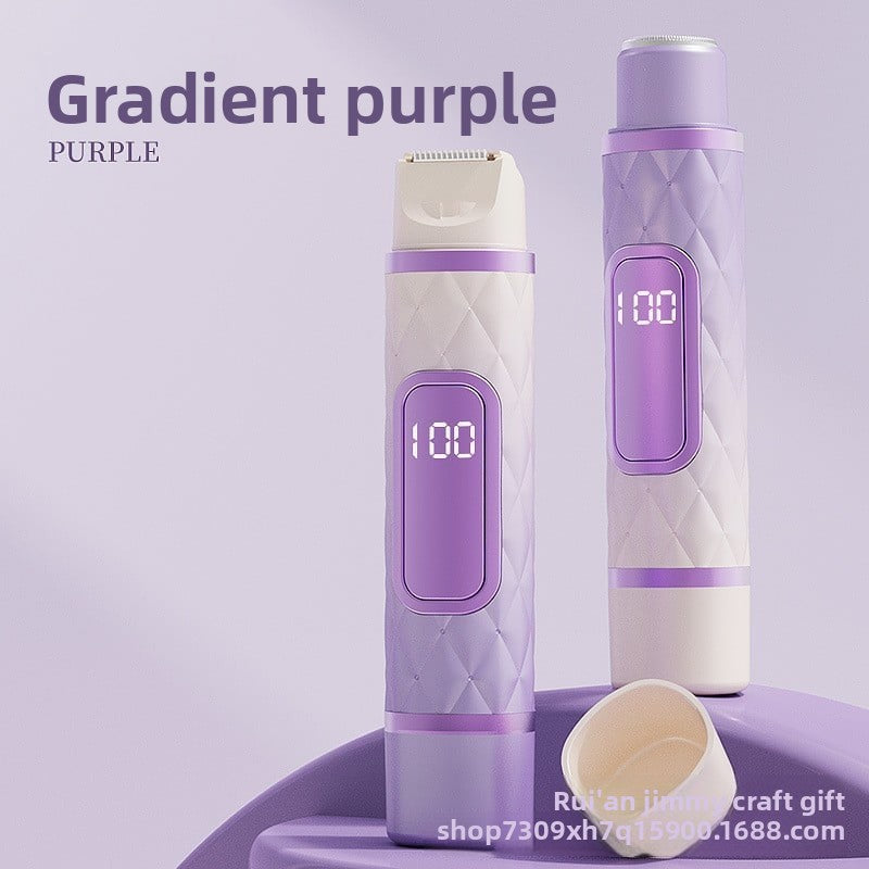 Portable electric double-head hair shaver