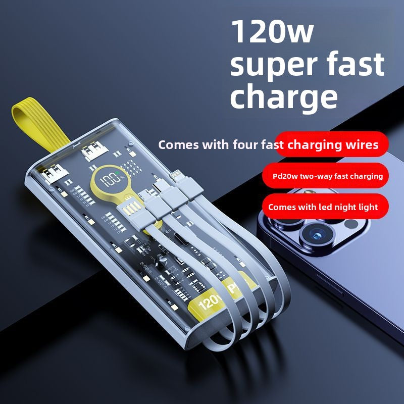 Super Fast Charging Transparent 20000 mah power bank
