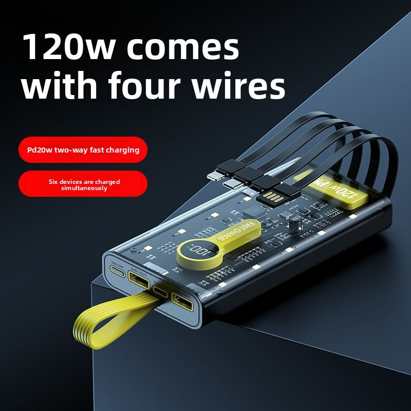 Super Fast Charging Transparent 20000 mah power bank