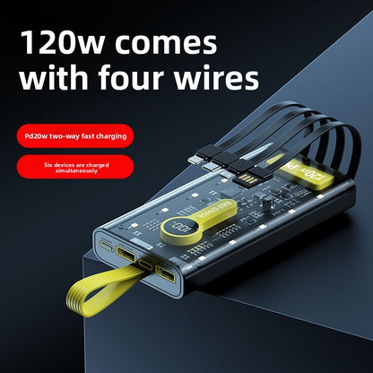 Super Fast Charging Transparent 20000 mah power bank