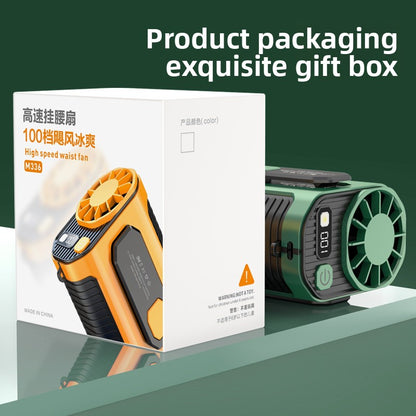 Portable USB Waist Fan with 100 Speed Levels