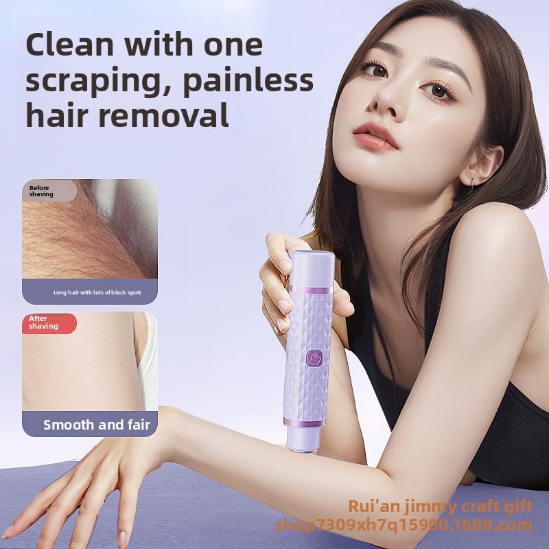 Portable electric double-head hair shaver