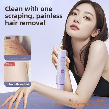 Portable electric double-head hair shaver