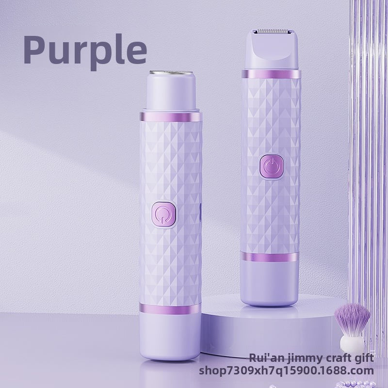 Portable electric double-head hair shaver