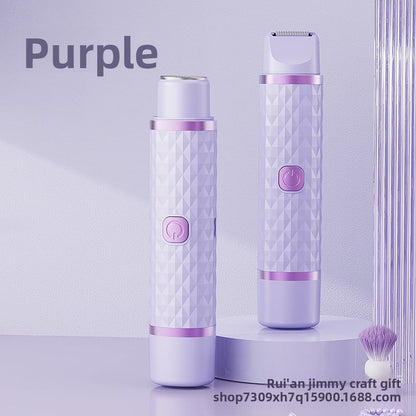 Portable electric double-head hair shaver