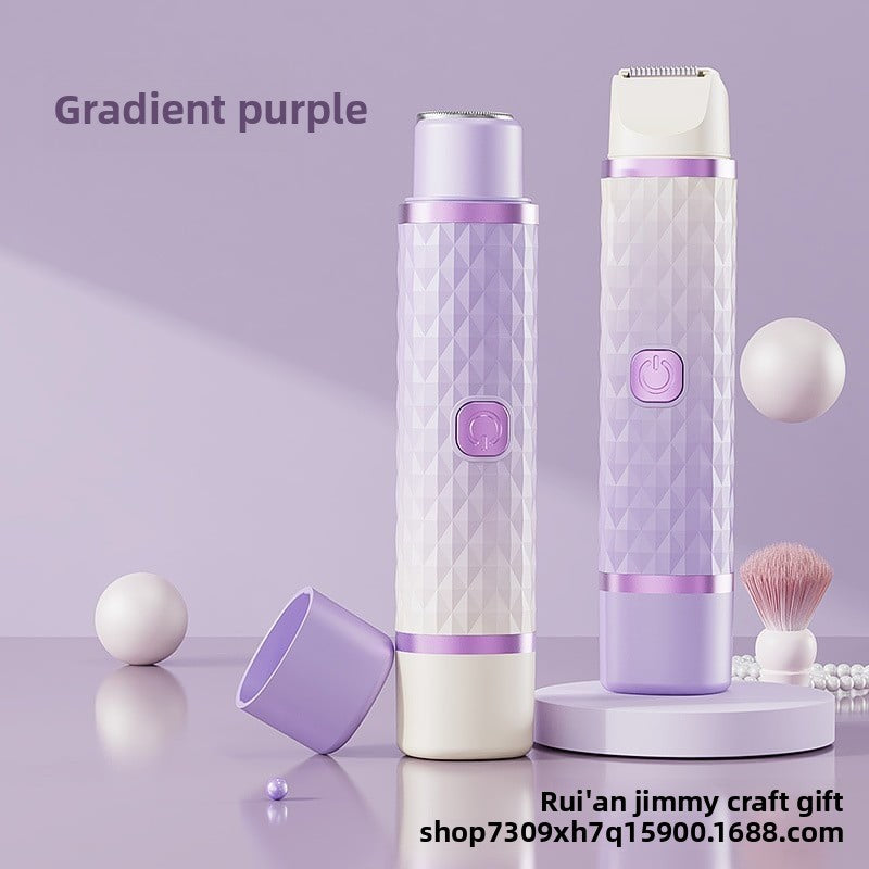 Portable electric double-head hair shaver