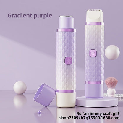 Portable electric double-head hair shaver