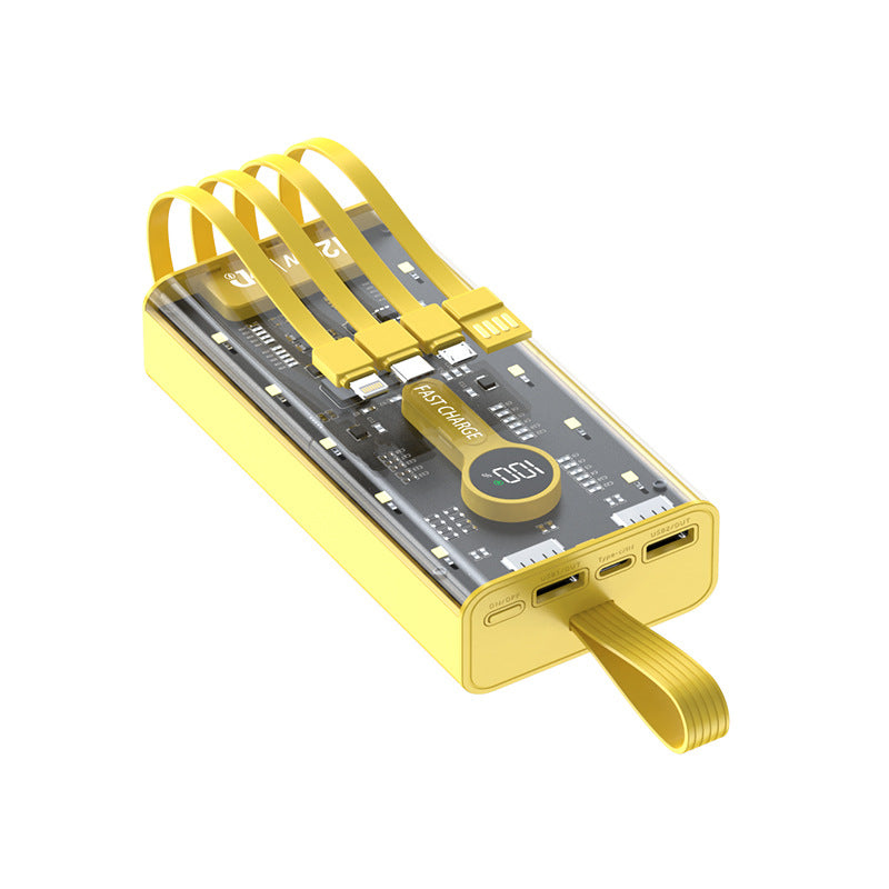 Super Fast Charging Transparent 20000 mah power bank