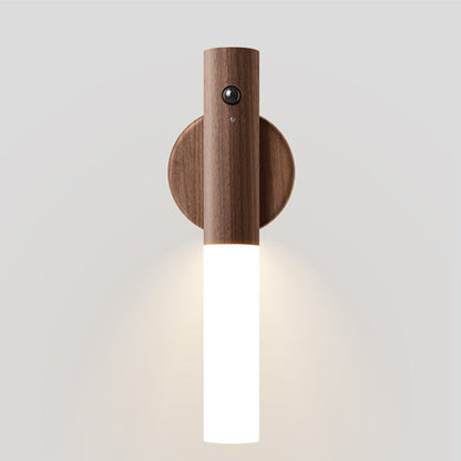 Solid wood motion sensing night light USB charging