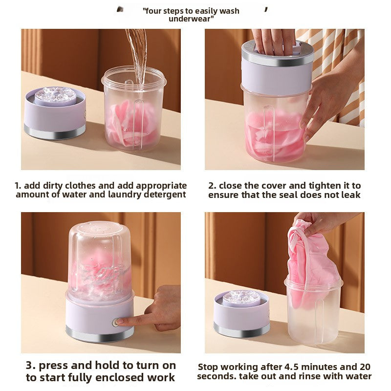 Compact charging washing machine