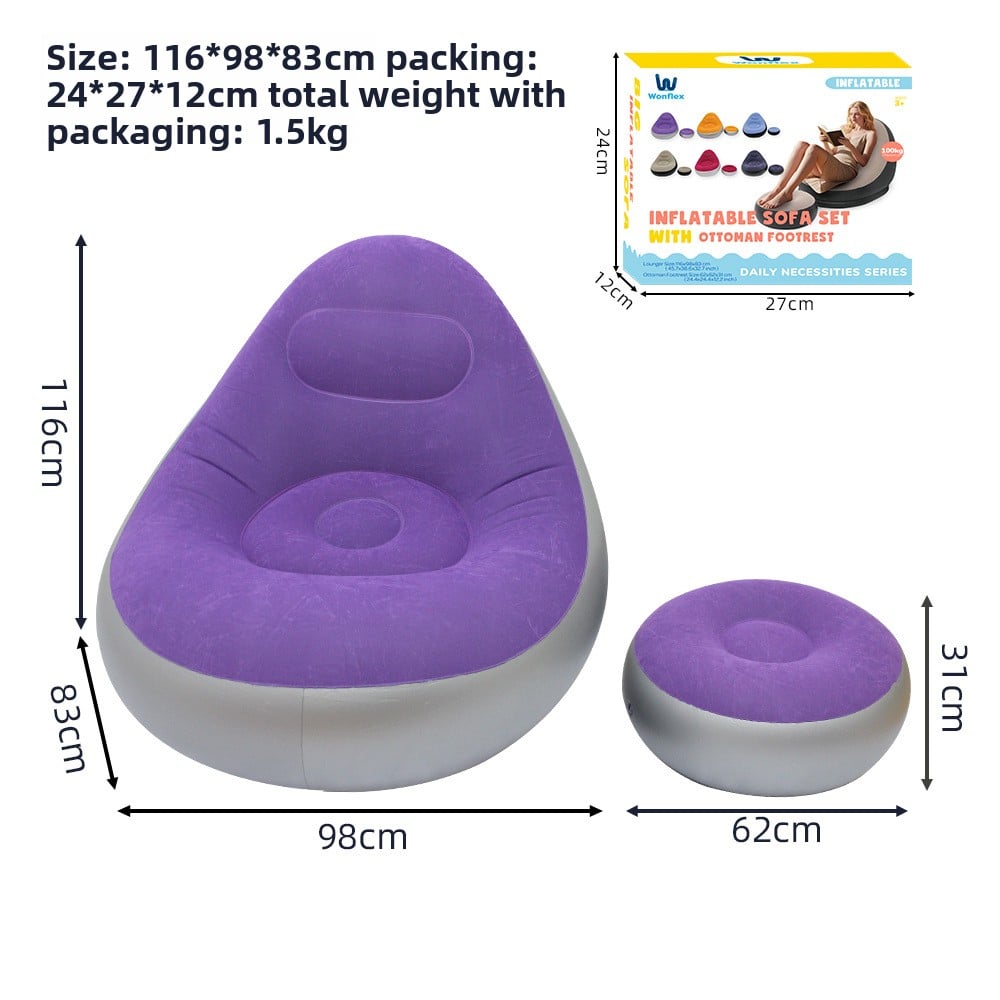 Portable Inflatable Sofa for Camping, Beach, and Indoor Use