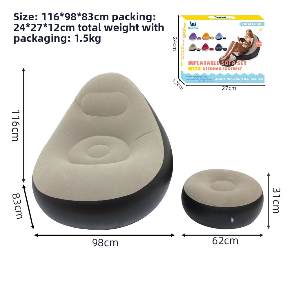 Portable Inflatable Sofa for Camping, Beach, and Indoor Use
