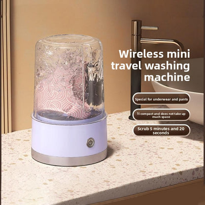 Compact charging washing machine