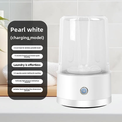 Compact charging washing machine