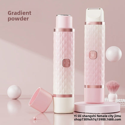 Portable electric double-head hair shaver