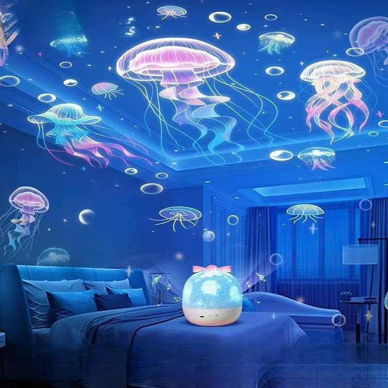 Rechargeable Bluetooth Star Projector Night Light with Remote Control