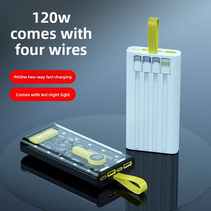 Super Fast Charging Transparent 20000 mah power bank