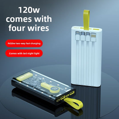 Super Fast Charging Transparent 20000 mah power bank