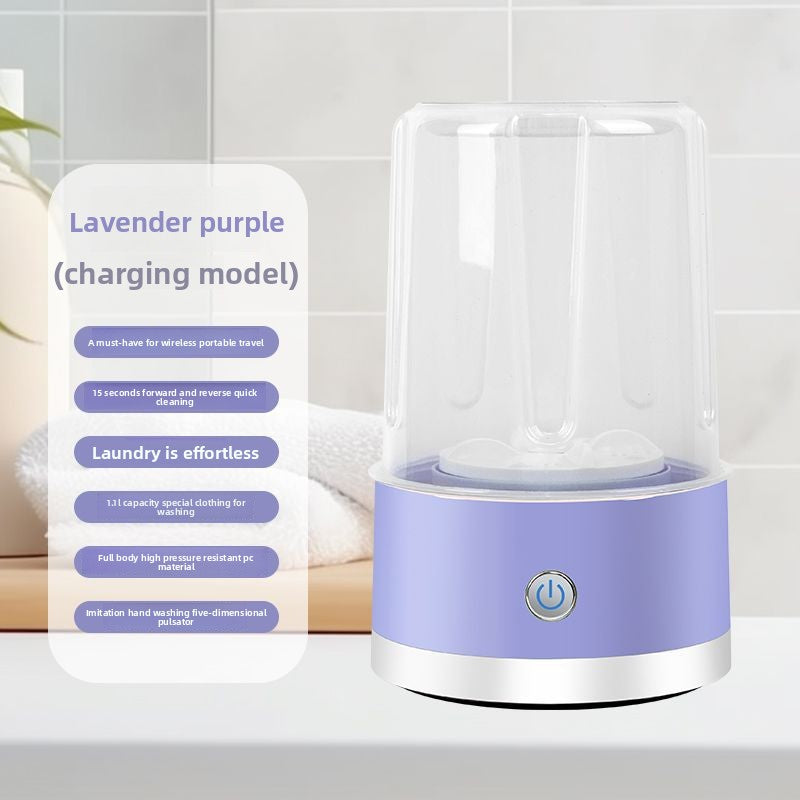 Compact charging washing machine
