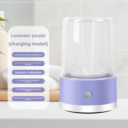 Compact charging washing machine