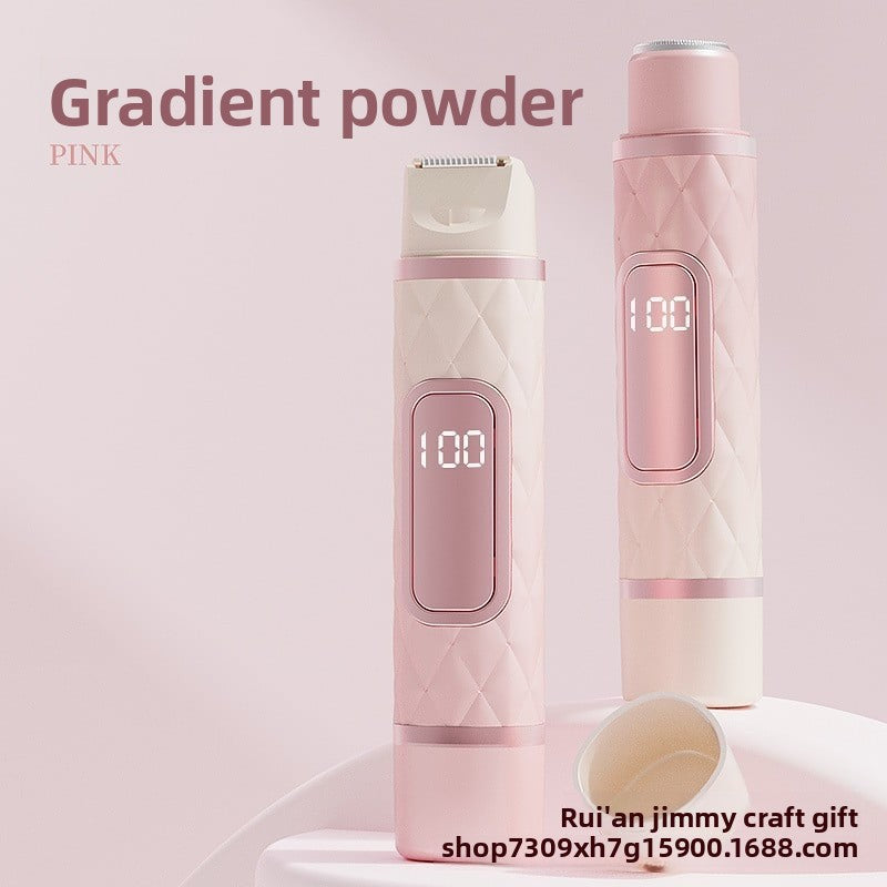 Portable electric double-head hair shaver