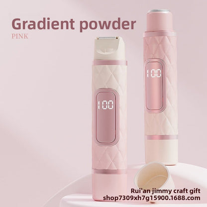 Portable electric double-head hair shaver