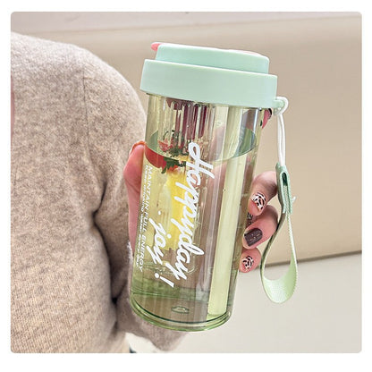 High appearance level plastic straw water bottle pc large-capacity water cup