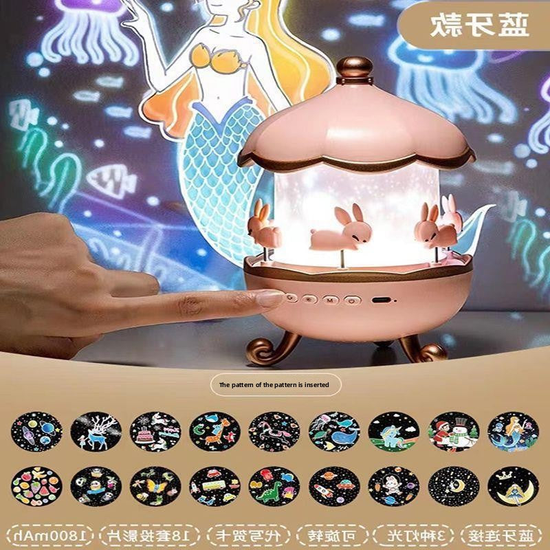Rechargeable Bluetooth Star Projector Night Light with Remote Control