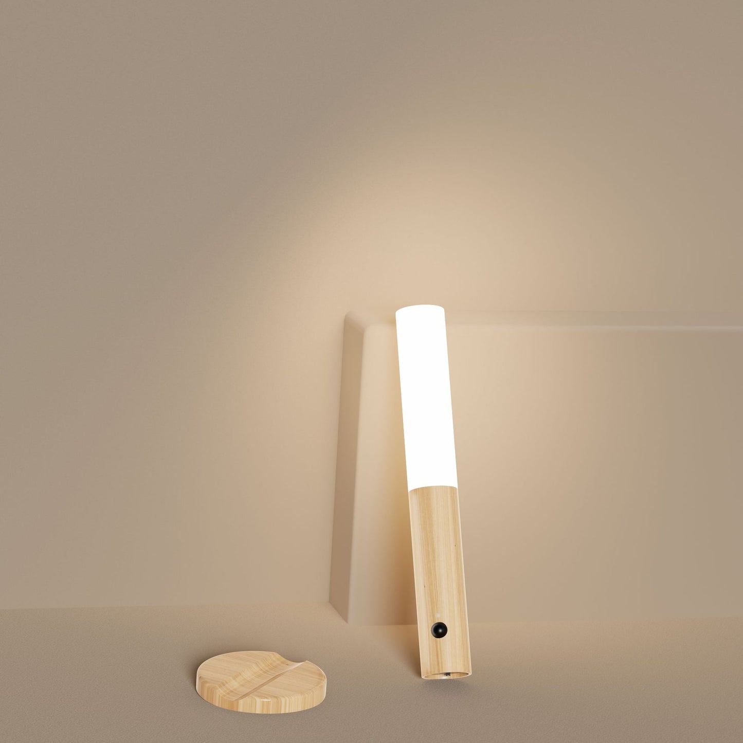 Solid wood motion sensing night light USB charging